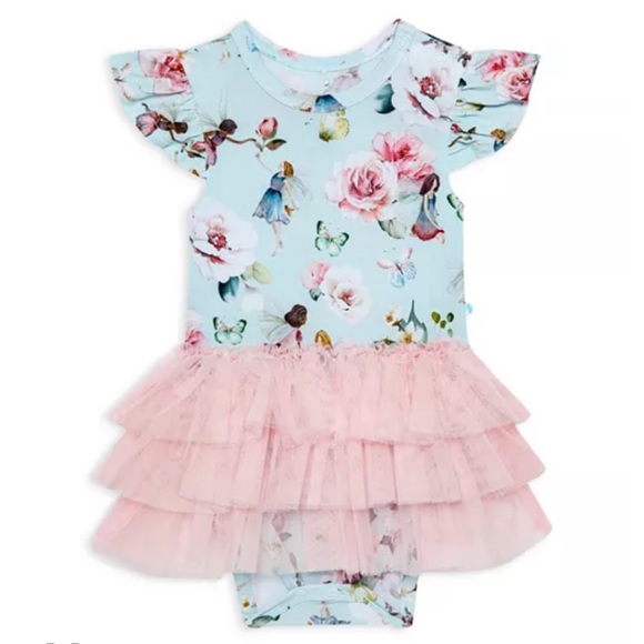 Posh Peanut Other - 🧚🏼‍♂️ POSH PEANUT Melinda Short Sleeve Tulle Skirt Bodysuit Baby Girl 6-12 Month